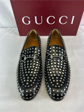 Gucci Horsebit studded leather loafers